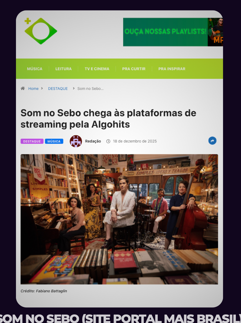 Som no Sebo | Portal Mais Brasil